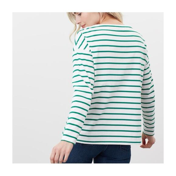 Joules Marina Print Dropped Shoulder Top - Picture 11 of 11